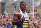 Harry Aikines-Aryeetey after the 150 metres, Great North CityGames. Photo: David T. Hewitson/Sports for All Pics
